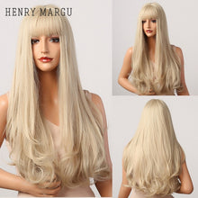 Load image into Gallery viewer, Long natural wave bangs cosplay wig