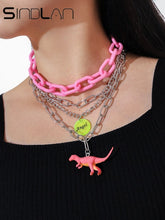 Load image into Gallery viewer, Punk Pendant Necklace Set