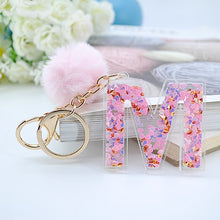 Load image into Gallery viewer, Sequin hollow letter keychain