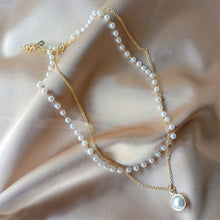 Load image into Gallery viewer, Pearl Double Necklace