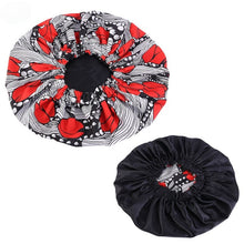 Load image into Gallery viewer, Large printed satin silk nightcap