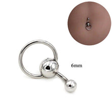 Load image into Gallery viewer, Crystal Belly Perforated Skull Button Belly Button Ring
