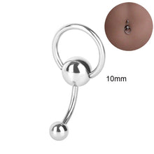 Load image into Gallery viewer, Crystal Belly Perforated Skull Button Belly Button Ring