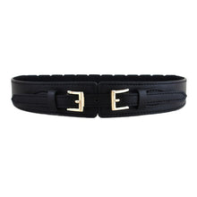 Загрузить изображение в средство просмотра галереи, Elastic retro buckle cowhide wide pin buckle belt
