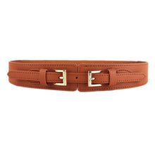 Загрузить изображение в средство просмотра галереи, Elastic retro buckle cowhide wide pin buckle belt