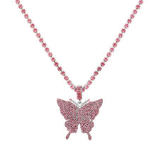 Загрузить изображение в средство просмотра галереи, Butterfly Pendant Crystal Necklace