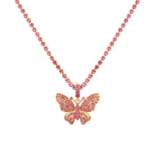 Загрузить изображение в средство просмотра галереи, Butterfly Pendant Crystal Necklace