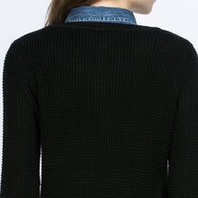 Загрузить изображение в средство просмотра галереи, Washed denim cotton fake collar buckle detachable