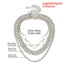 Load image into Gallery viewer, Gold and Silver Heart-shaped Multistage Necklace