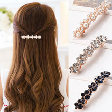 Load image into Gallery viewer, Crystal Pearl Elegant Hairpin
