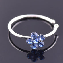 Load image into Gallery viewer, Fake crystal flower nose ring
