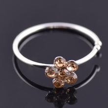 Load image into Gallery viewer, Fake crystal flower nose ring
