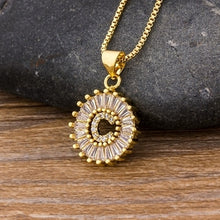Load image into Gallery viewer, Hot Sale Women Girls Initial Letter Necklace 26 Letters Charm Gold Name Necklace Pendant Top Quality Copper Zircon Jewelry Gift

