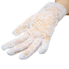 Load image into Gallery viewer, Fashion white black red bridal party gloves
