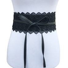 Загрузить изображение в средство просмотра галереи, Black and white wide-breasted lace belt

