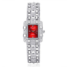 Load image into Gallery viewer, Rectangular dial stainless steel crystal watch
