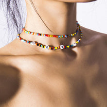 Load image into Gallery viewer, Handmade Rainbow Bead Sugar Shell Necklace
