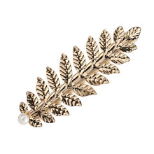 Load image into Gallery viewer, Leaf feather hairpin

