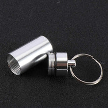 Load image into Gallery viewer, Creative stainless steel pill box keychain
