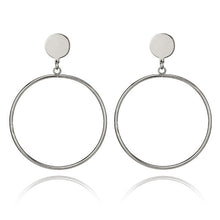 Load image into Gallery viewer, Simple and fashionable big round clip earrings
