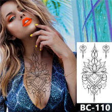 Загрузить изображение в средство просмотра галереи, Lace totem lotus tattoo decal
