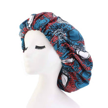 Load image into Gallery viewer, Large printed satin silk nightcap
