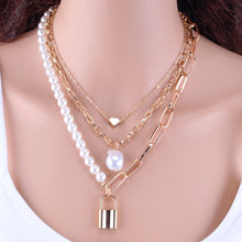 Load image into Gallery viewer, Fashion  Pearl Geometric Necklace
