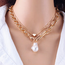 Load image into Gallery viewer, Fashion  Pearl Geometric Necklace
