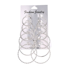 Загрузить изображение в средство просмотра галереи, 6 pairs/set Fashion round earrings
