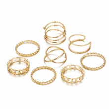 Загрузить изображение в средство просмотра галереи, Fashion cross twist open ring set
