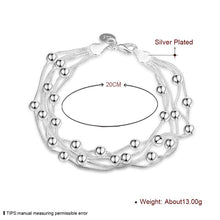Load image into Gallery viewer, Snake Chain Smooth Bead Silver Bracelet
