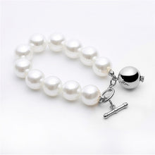 Load image into Gallery viewer, Imitation pearl armband steampunk lock thick chain
