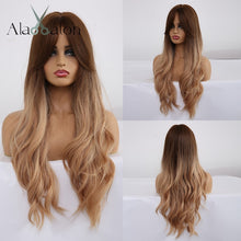 Загрузить изображение в средство просмотра галереи, Long wavy natural middle part wig
