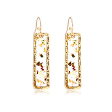 Load image into Gallery viewer, Fashion retro geometric long dangling earrings
