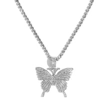 Загрузить изображение в средство просмотра галереи, Butterfly Pendant Crystal Necklace

