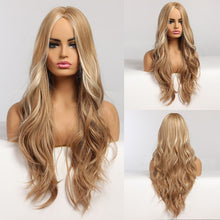 Загрузить изображение в средство просмотра галереи, Long wavy natural middle part wig

