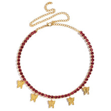 Load image into Gallery viewer, Icy Butterfly Rhinestone Necklace
