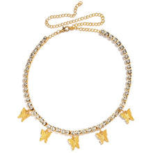 Load image into Gallery viewer, Icy Butterfly Rhinestone Necklace

