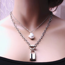 Load image into Gallery viewer, Fashion  Pearl Geometric Necklace
