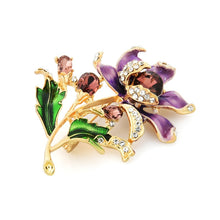 Загрузить изображение в средство просмотра галереи, Purple Enamel Flower Brooches

