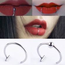 Load image into Gallery viewer, Medical titanium steel nose ring lip ring
