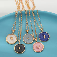 Load image into Gallery viewer, Alloy Drop Oil Round Necklace Ring Earrings
