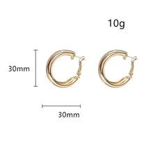 Загрузить изображение в средство просмотра галереи, Minimalist geometric hoop earrings
