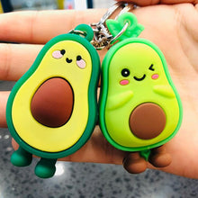 Load image into Gallery viewer, Cute simulation avocado keychain
