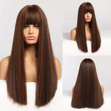 Загрузить изображение в средство просмотра галереи, Long straight synthetic wig

