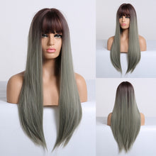 Загрузить изображение в средство просмотра галереи, Long straight synthetic wig
