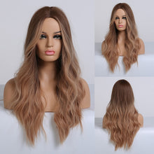 Загрузить изображение в средство просмотра галереи, Long wavy natural middle part wig

