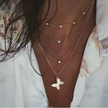 Load image into Gallery viewer, Fashion golden crystal star necklace
