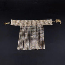 Load image into Gallery viewer, Fashionable shiny rhinestone tassel adjustable anklet
