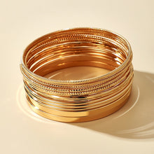 Load image into Gallery viewer, 14 pieces/set of punk gold bracelets
